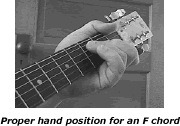 F chord hand position