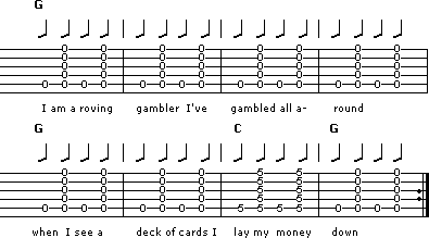 Roving Gambler tab